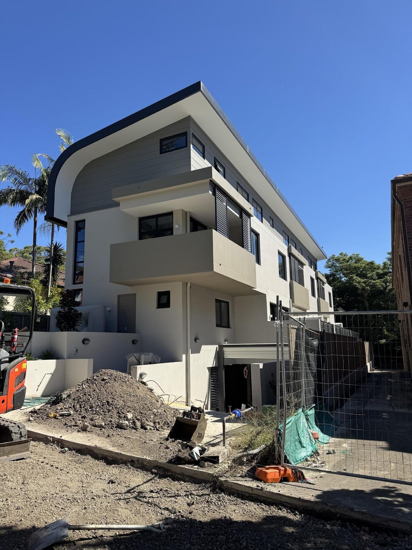 Completed three-storey townhouse development